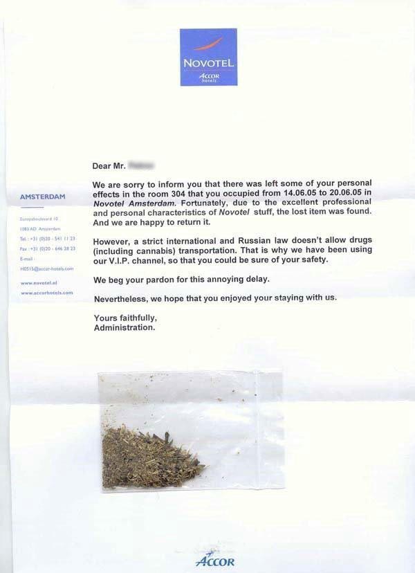 Ils sont vraiment pro chez Novotel lol - novotel letter