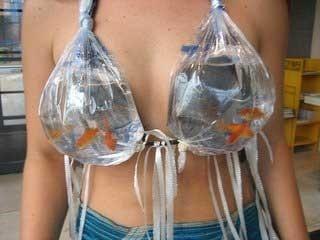 Un soutien gorge avec des sac remplies de poissons ! :o - soutien gorge